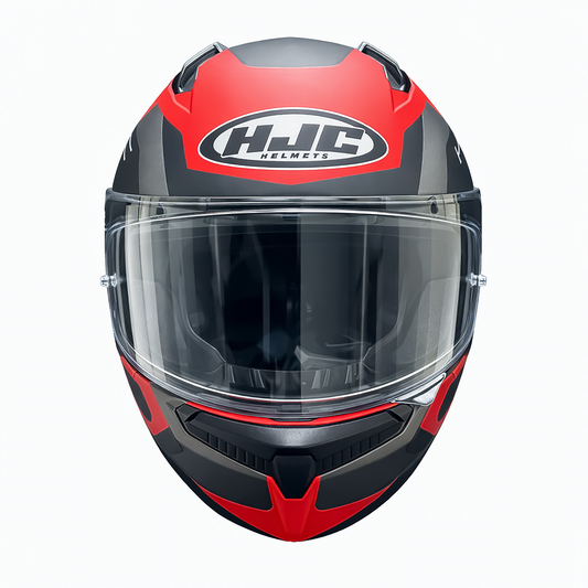 HJC C10 TINS ROJO MATE VISOR TRANSPARENTE