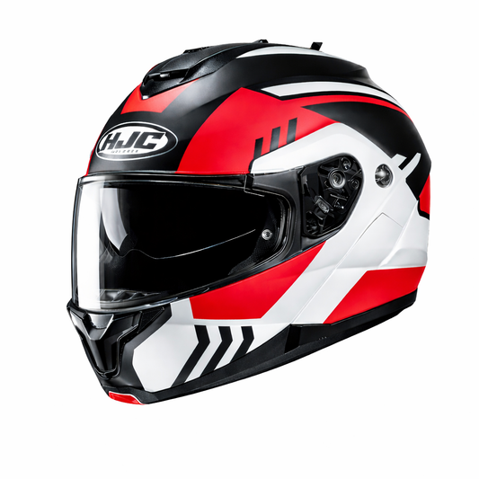 HJC C91N KAON ROJO MATE CON VISOR TRANPARENTE