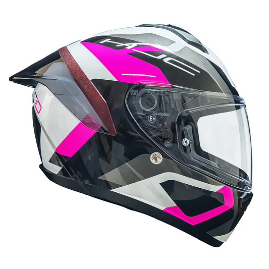 HJC C10 TINS ROSA BRILLO VISOR TRANSPARENTE