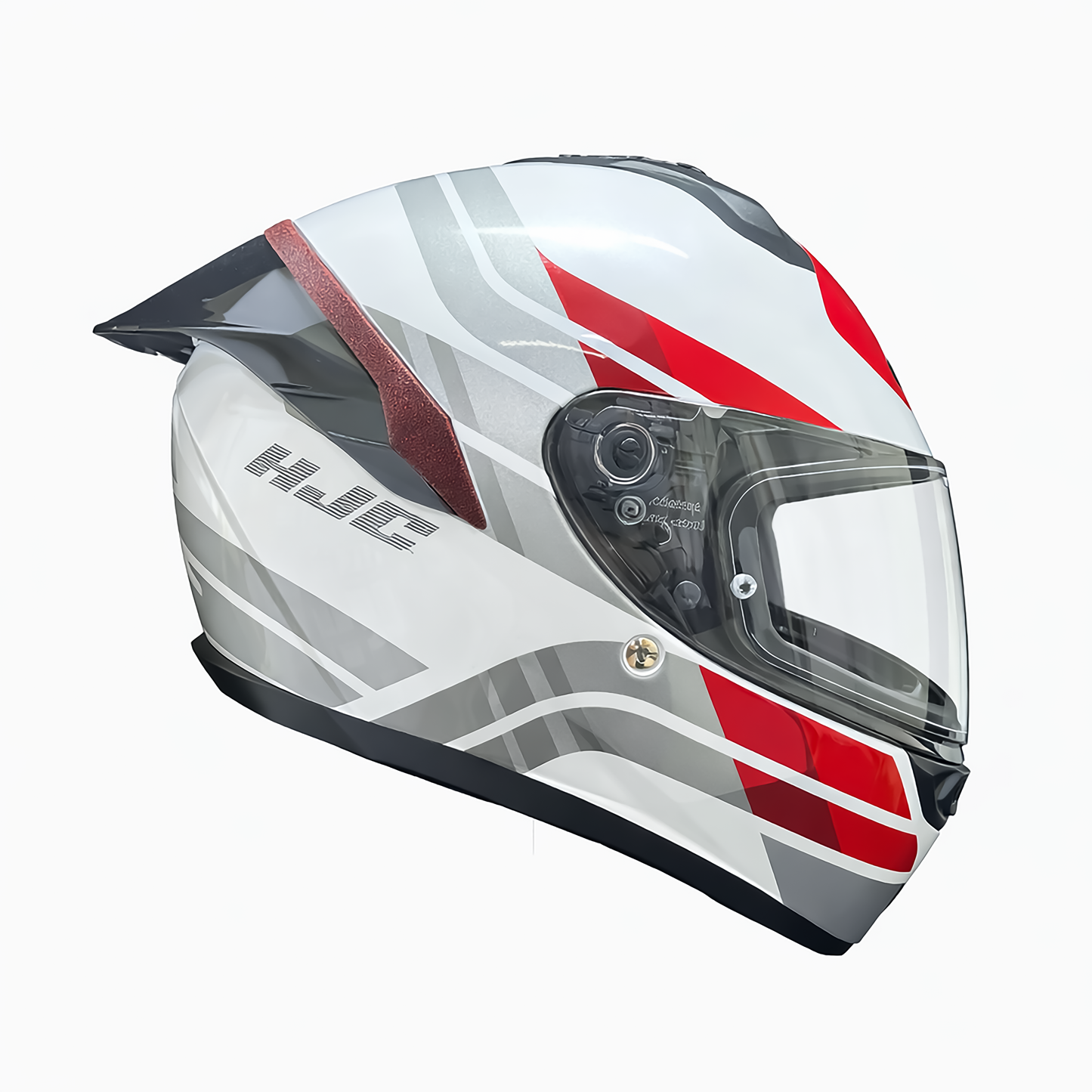 HJC C10 HIPER ROJO BRILLO VISOR TRANSPARENTE