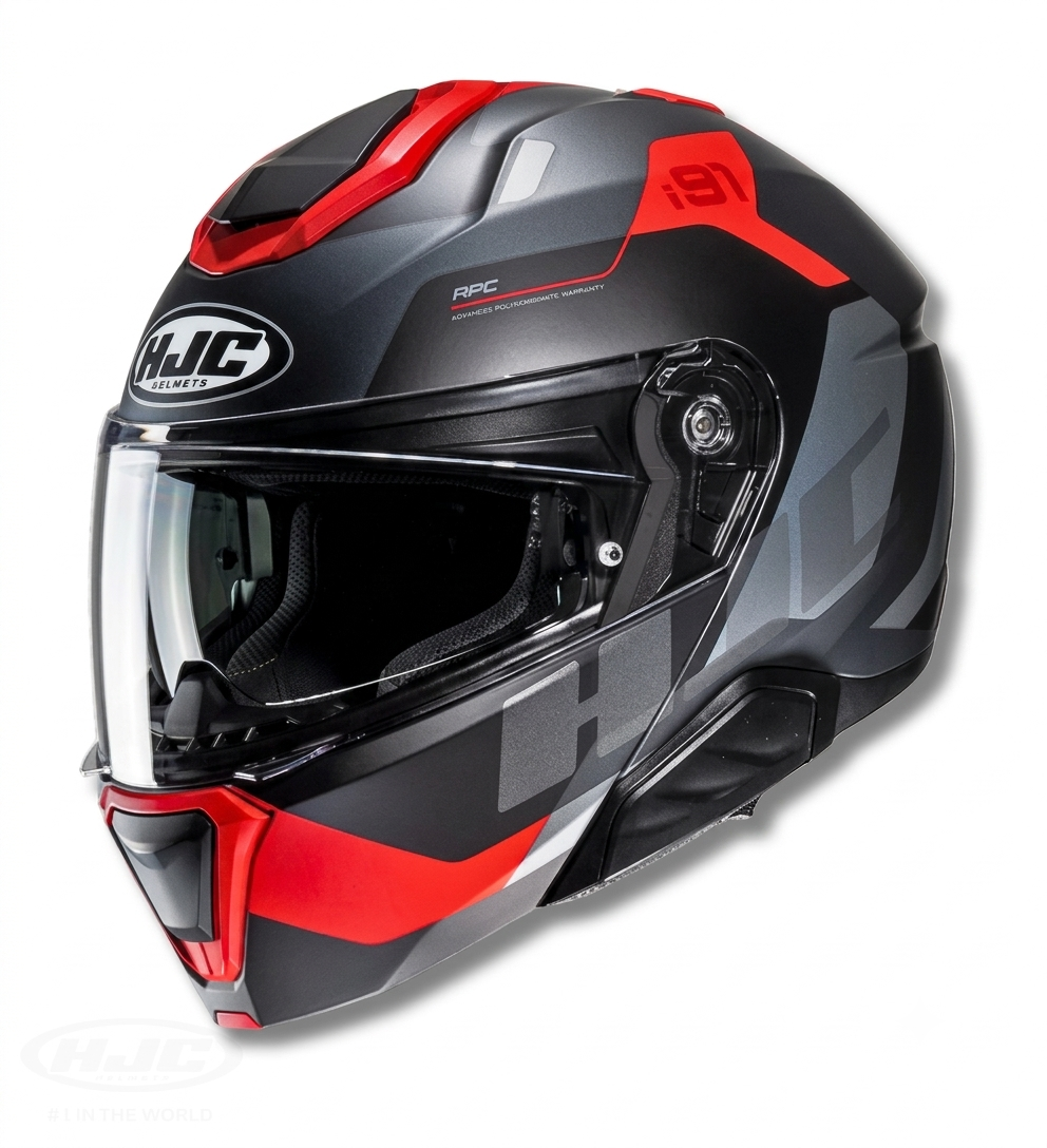 HJC I91 CARST ROJO ABATIBLE MODULAR