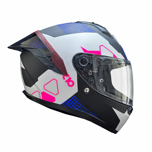 HJC C10 ASPA ROSA MATE VISOR TRANSPARENTE