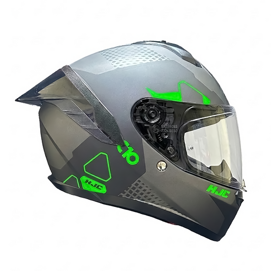 HJC C10 ASPA VERDE MATE VISOR TRANSPARENTE