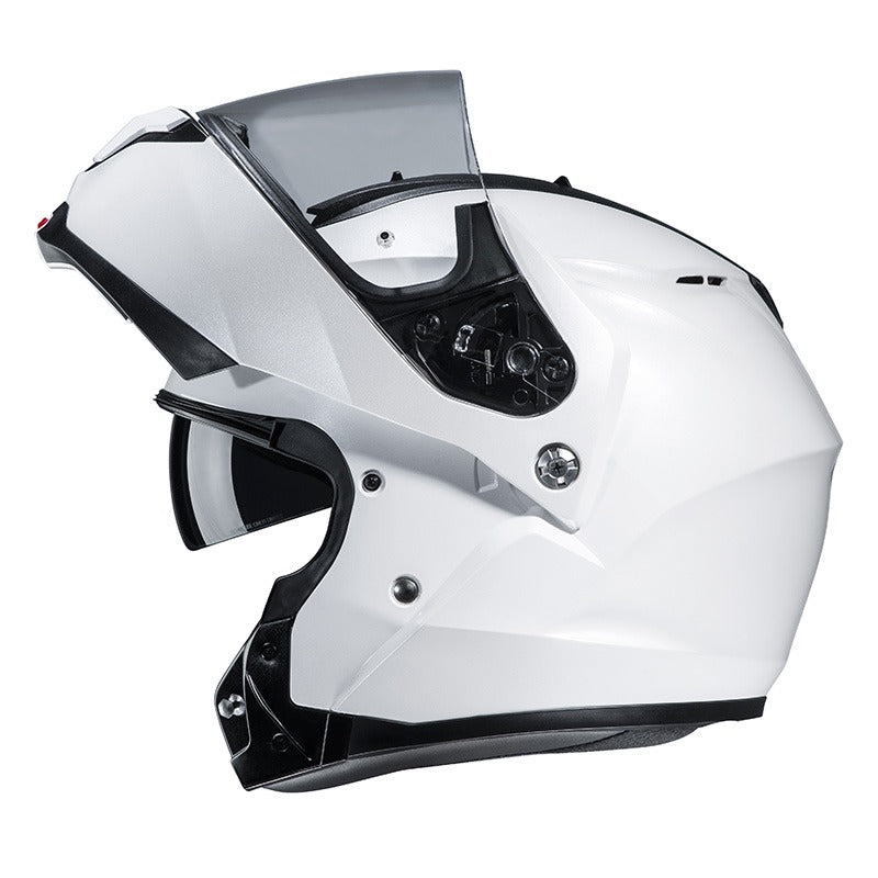 HJC C91N BLANCO BRILLO CON VISOR TRANSPARENTE