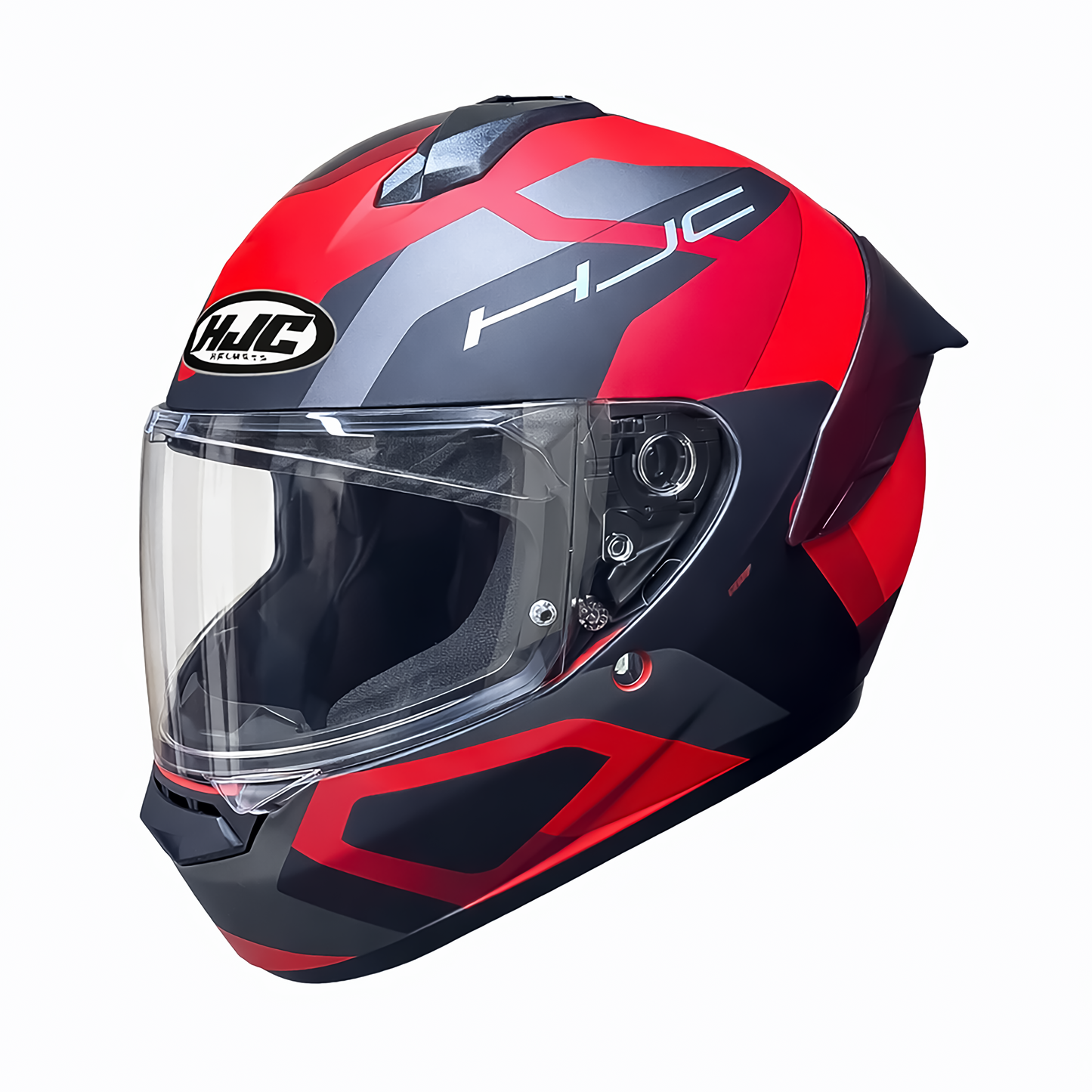 HJC C10 TINS ROJO MATE VISOR TRANSPARENTE