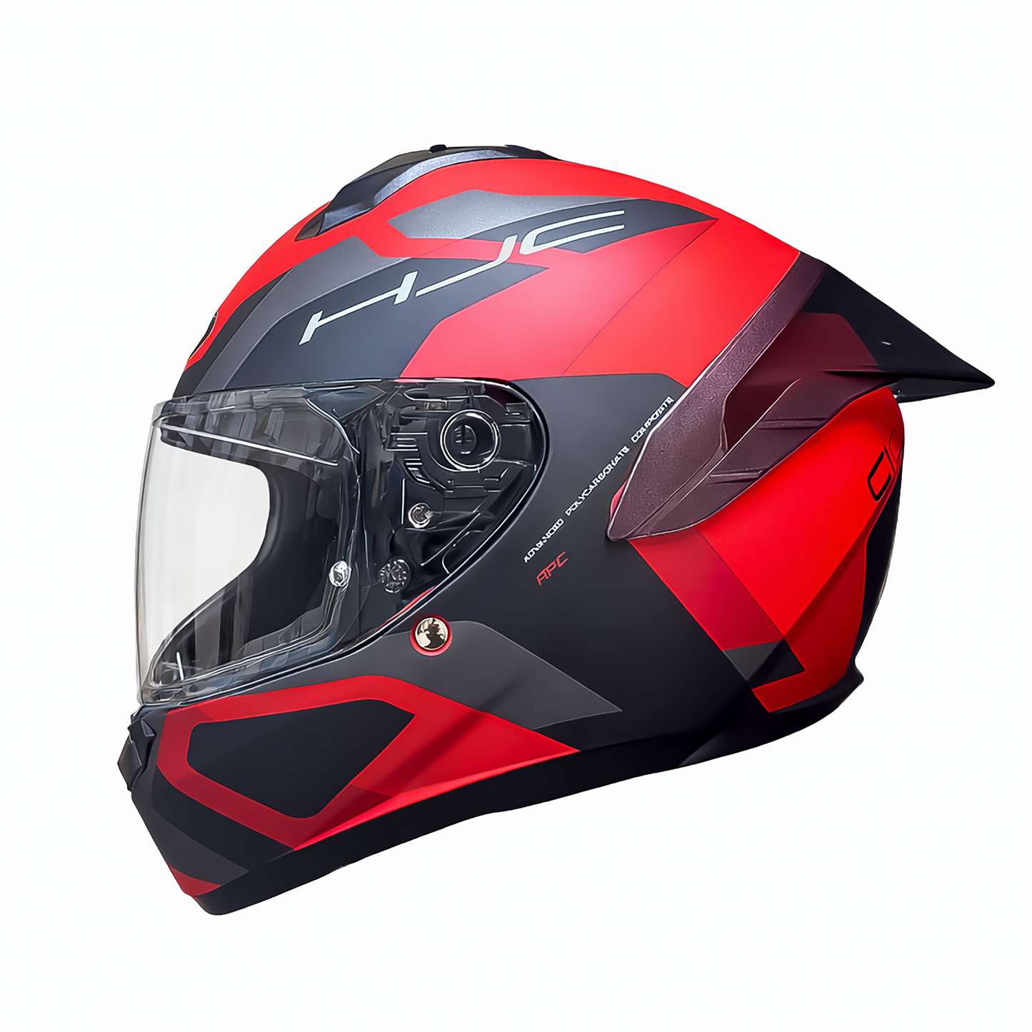 HJC C10 TINS ROJO MATE VISOR TRANSPARENTE